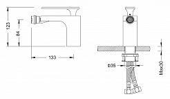 Timo Смеситель для биде Torne 4362/03F черный – фотография-2